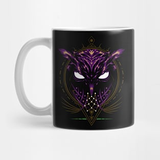 illustration owl with spiritual symbol Mug